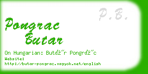 pongrac butar business card